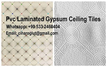 vinyl laminated gypsum ceiling tiles