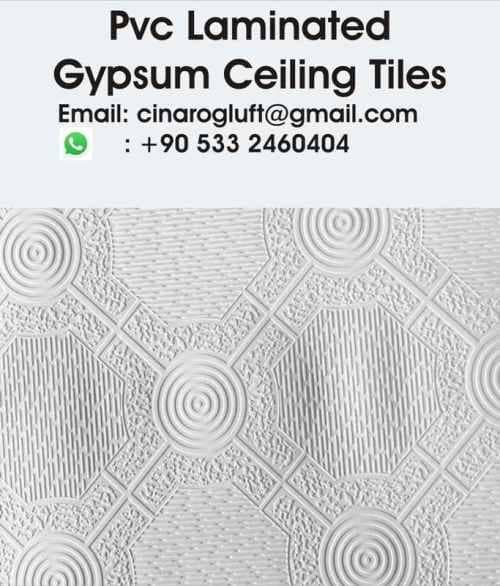 pvc laminated gypsum ceiling board