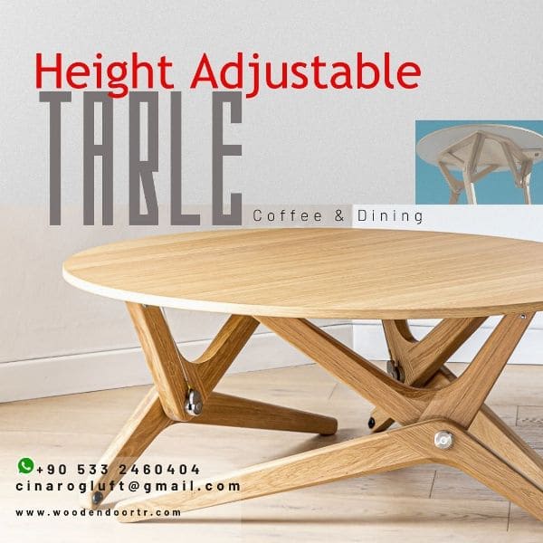 Adjustable Height Coffee Dining Table